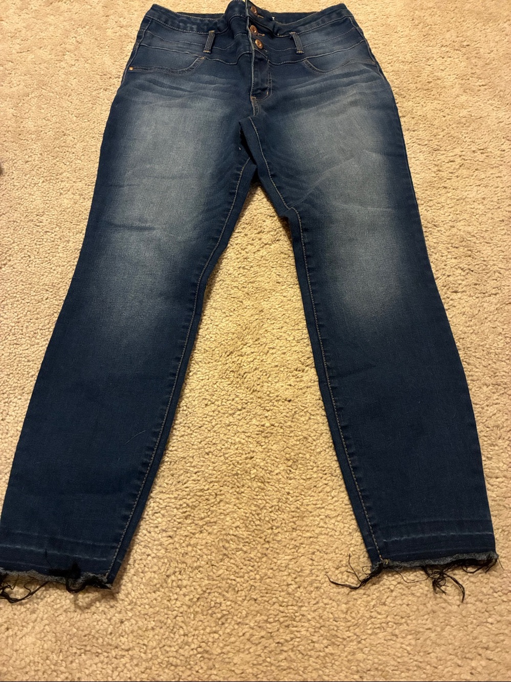 NOBO Dark Blue High-Rise Skinny Jeans